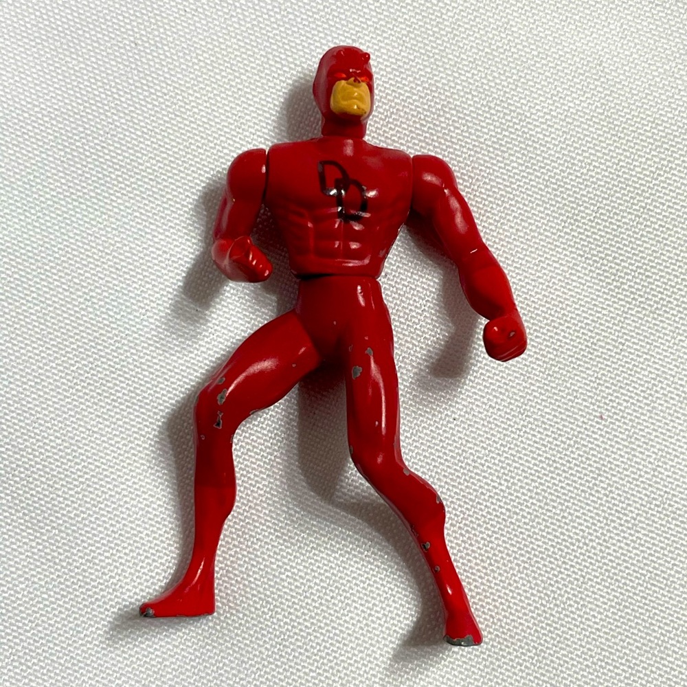 2003 Marvel 3” die cast Daredevil posable figure some wear on paint good conditi